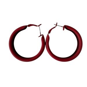 Red Hoop Earrings Retro‎ 90s Y2K NWOT